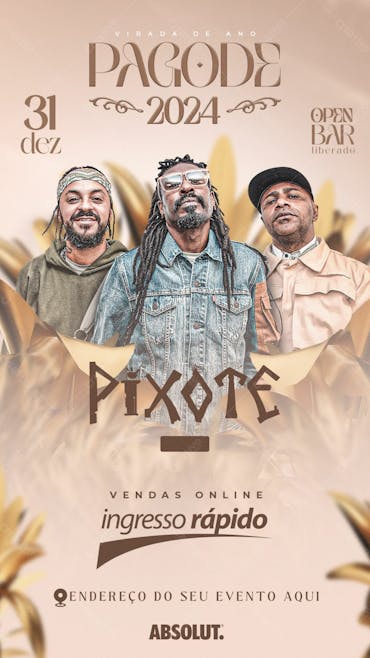 Flyer Evento Pagode 2024 Story