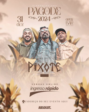 Flyer evento pagode 2024