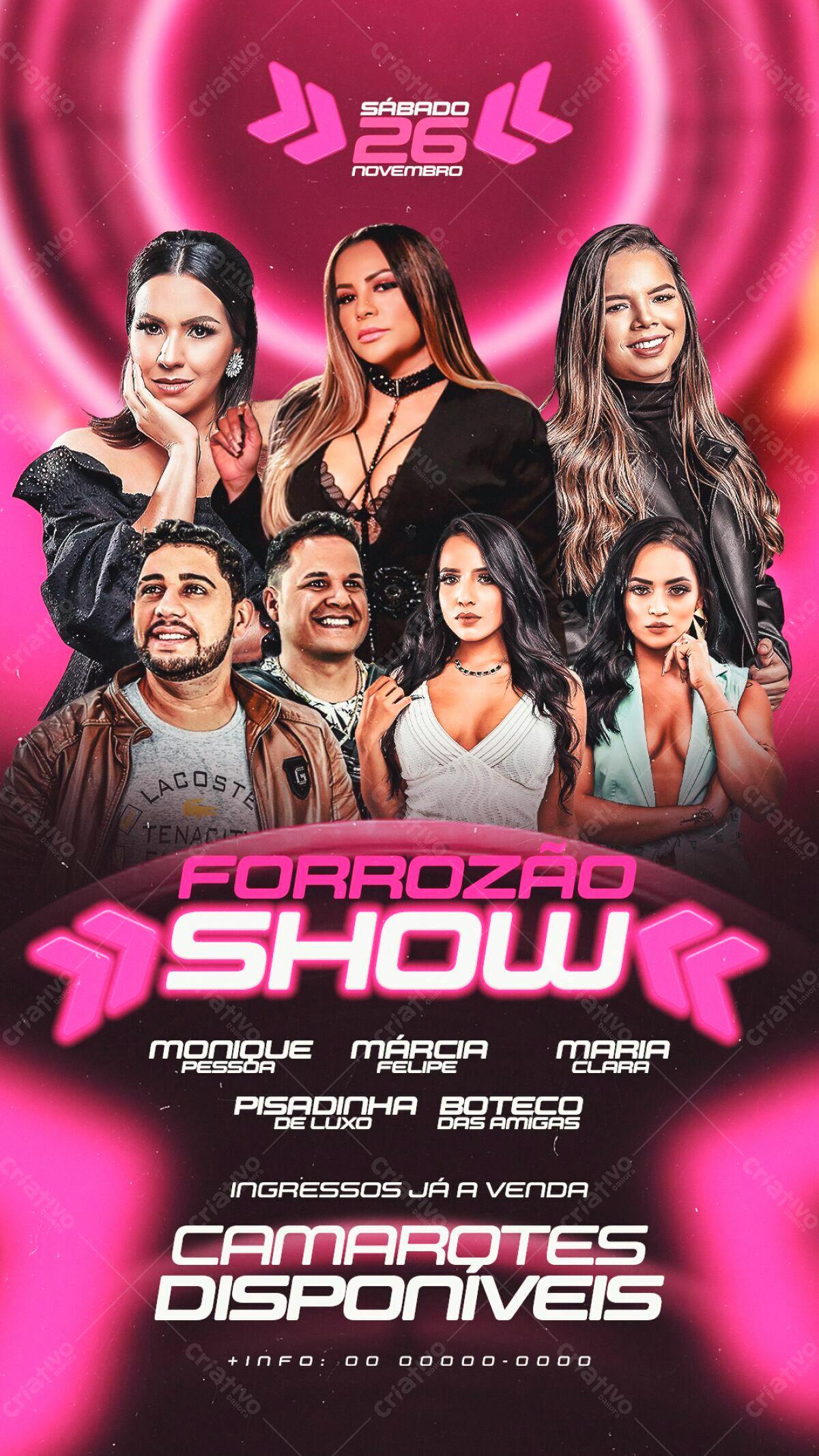 Flyer Forrozão Show PSD Editável