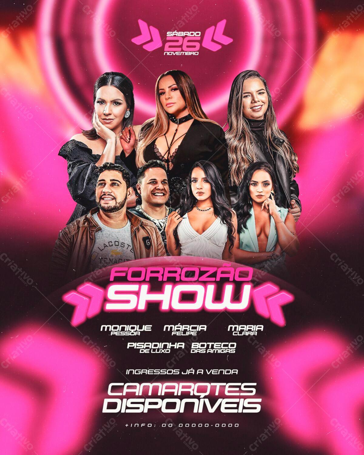 Flyer Forrozão Show PSD Editável