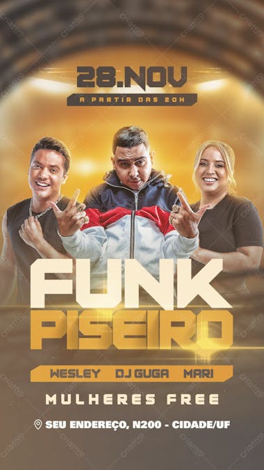 Flyer funk piseiro story