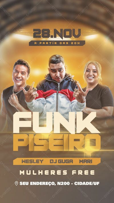 Flyer Funk Piseiro Story