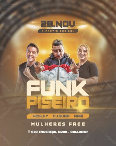 Flyer Funk Piseiro