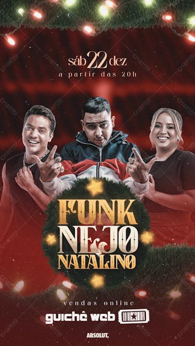 Flyer funknejo natalino story