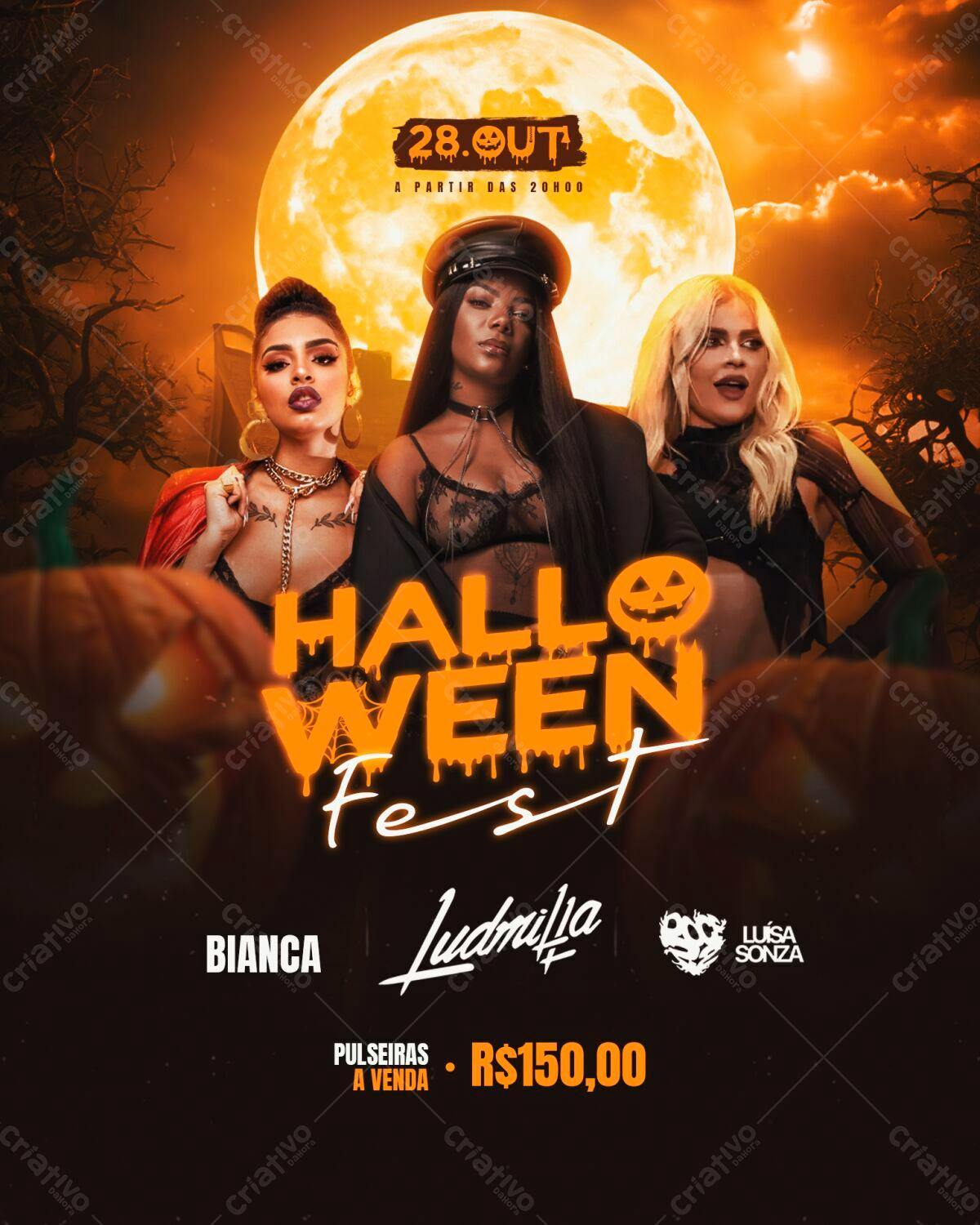 Flyer Festa Halloween PSD Editável