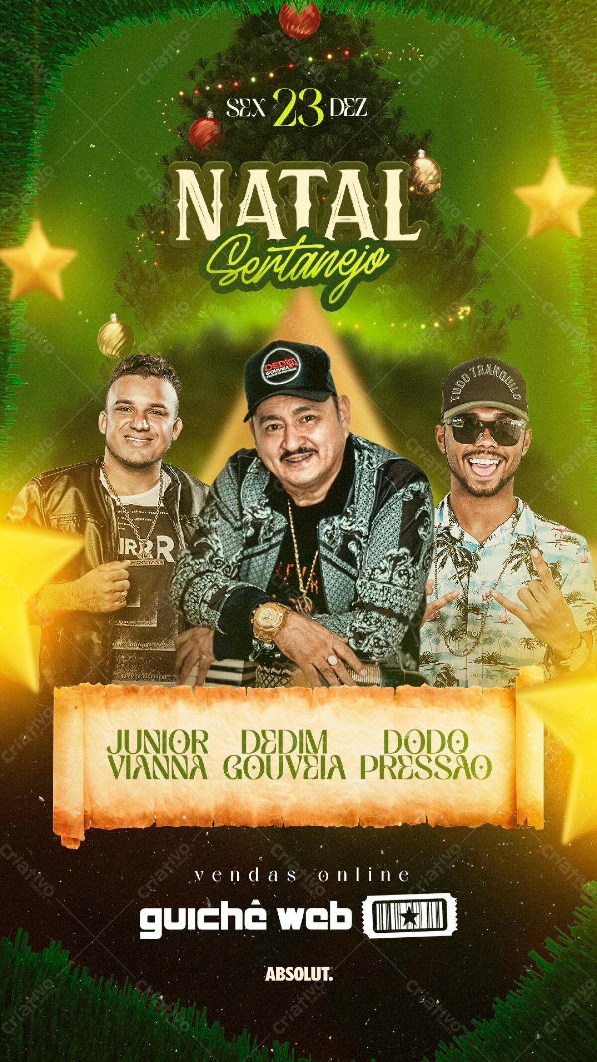 Flyer Natal Sertanejo PSD Editável