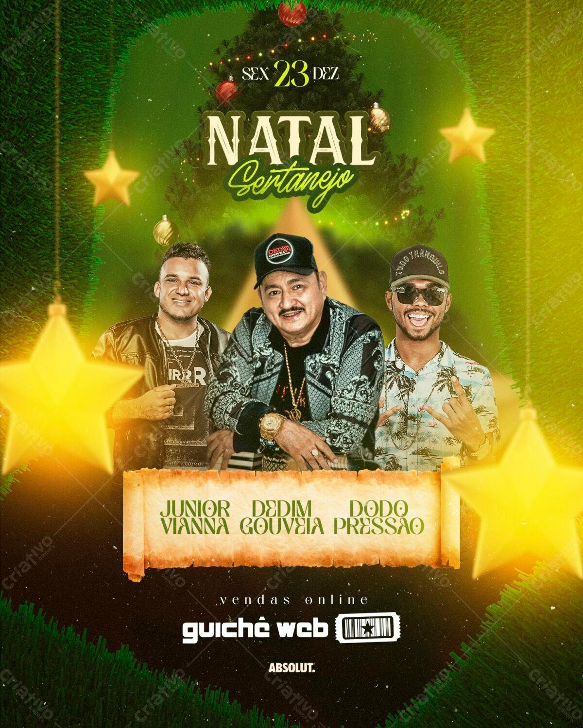 Flyer para Natal Sertanejo PSD Editável