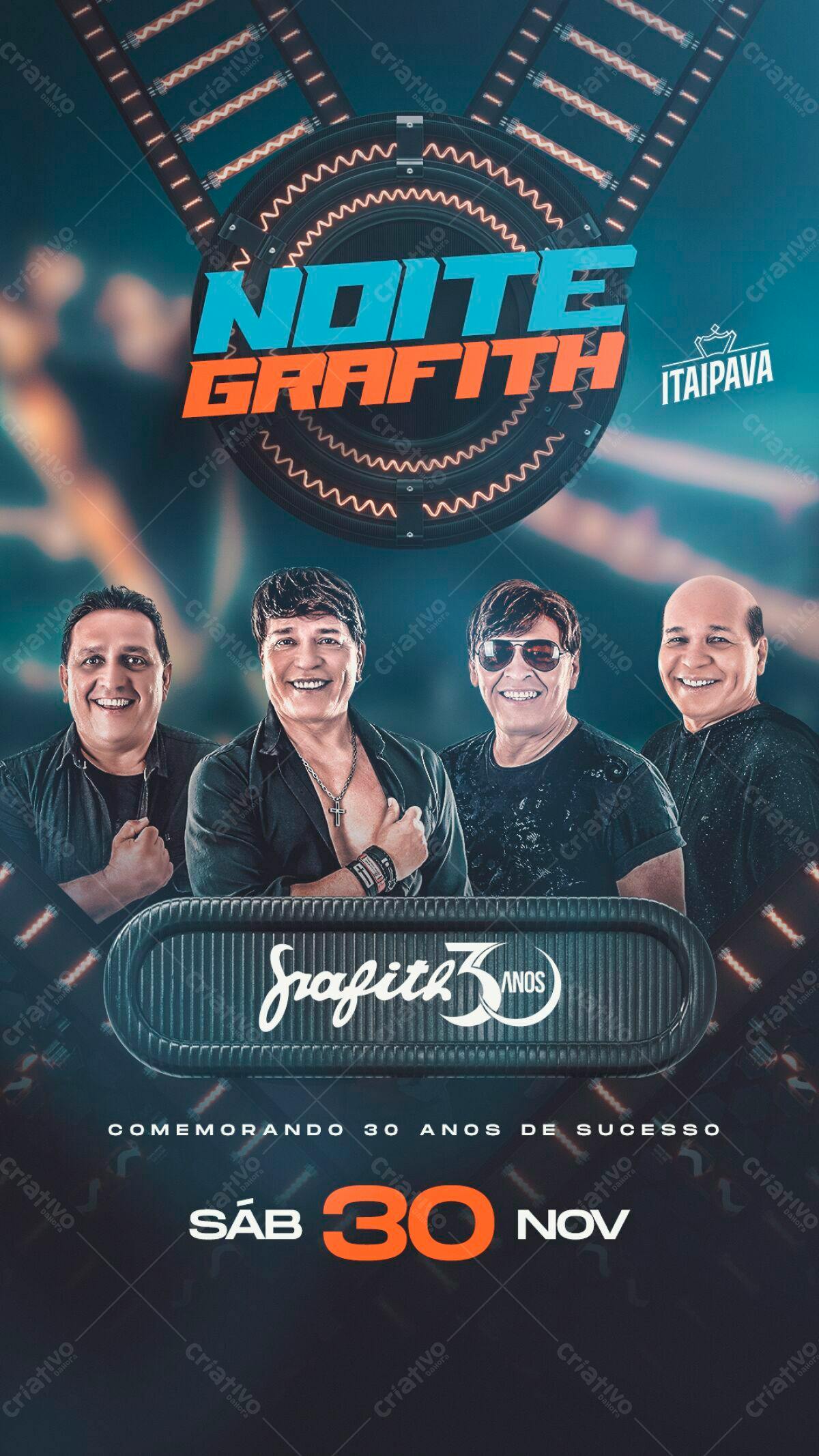 Flyer para Show da Banda Grafith PSD Editável