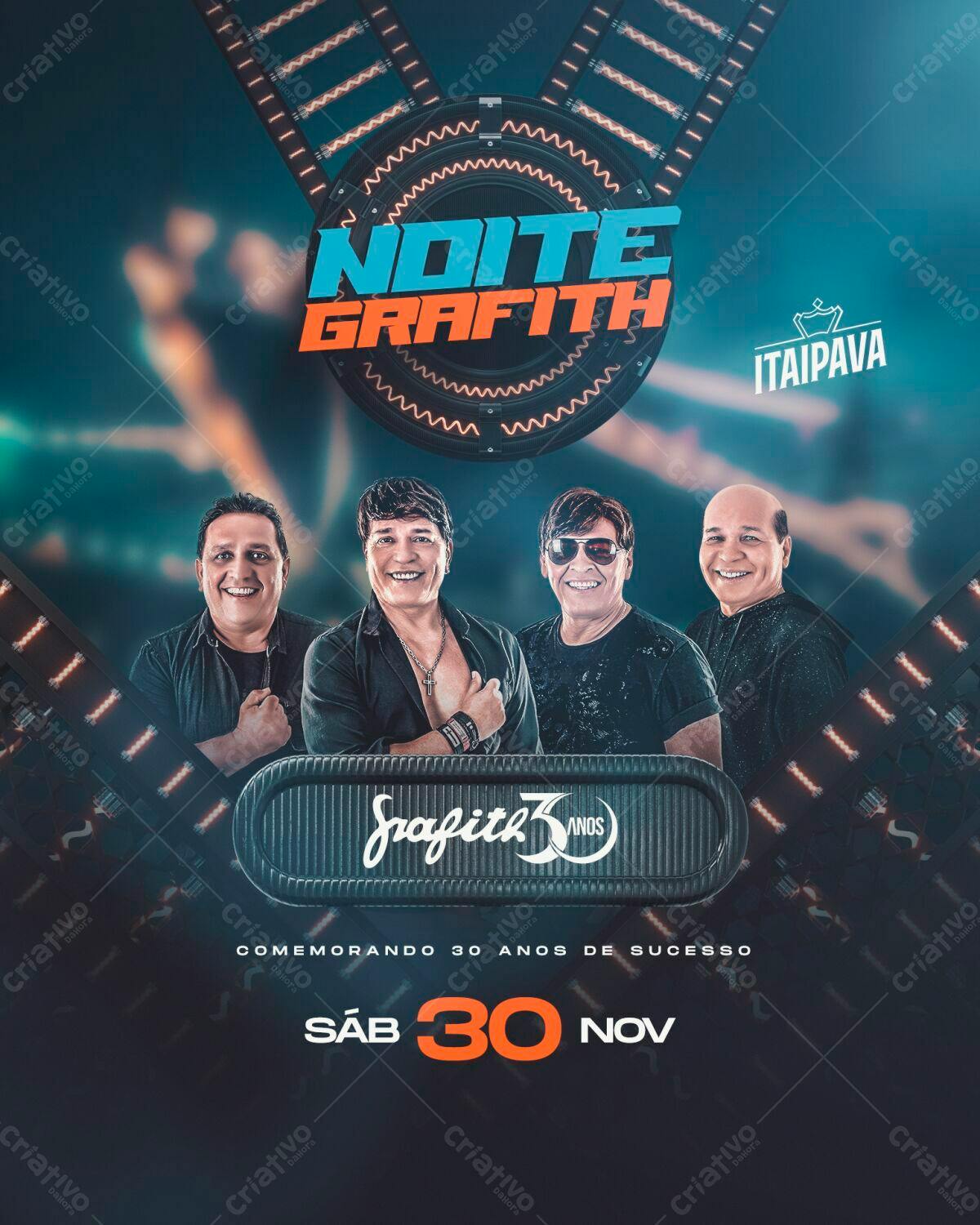 Flyer para Show da Banda Grafith PSD Editável