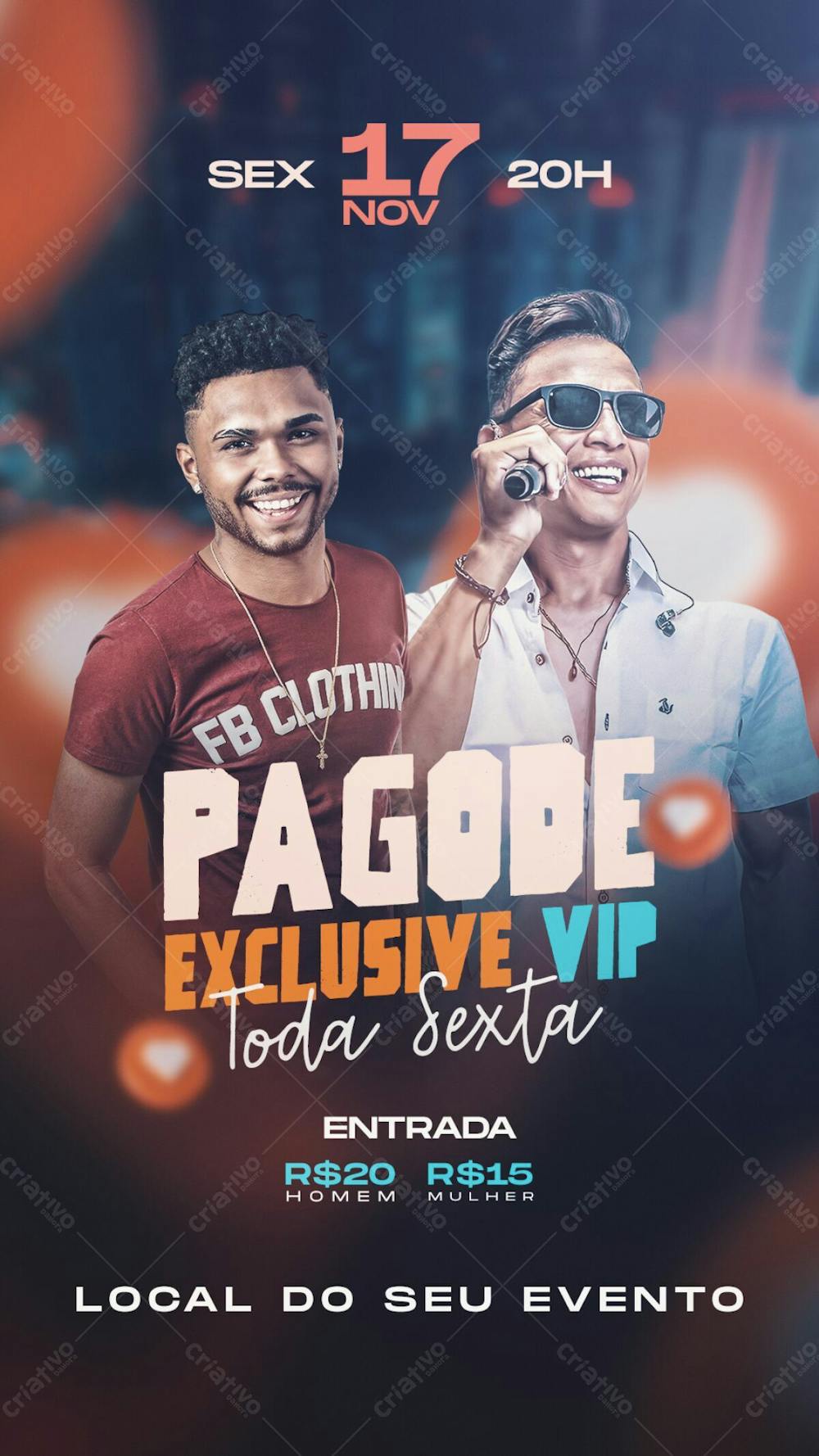 Flyer Pagode Exclusive Vip Story