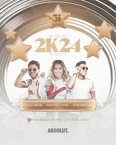 Flyer reveillon 2k 24 white