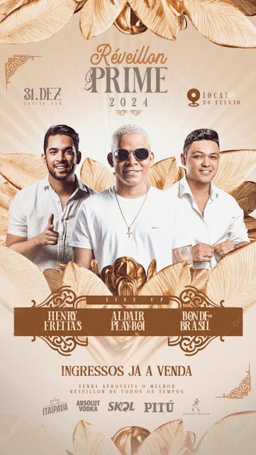 Flyer Reveillon Prime 2024 Story