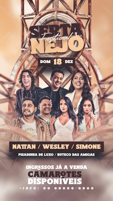 Flyer Sertanejo Festival Story