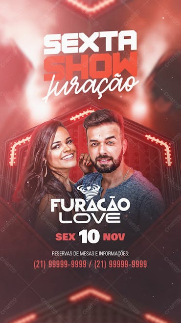 Flyer Sexta Show Furacao Story