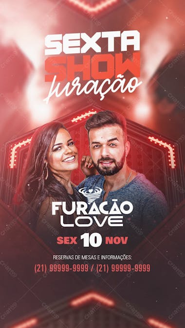 Flyer sexta show furacao story