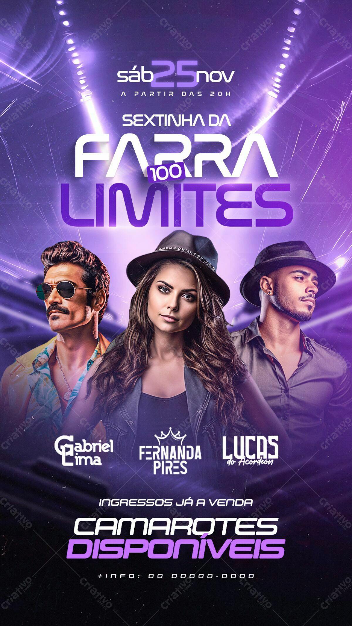 Flyer Festa 100 Limites PSD Editável