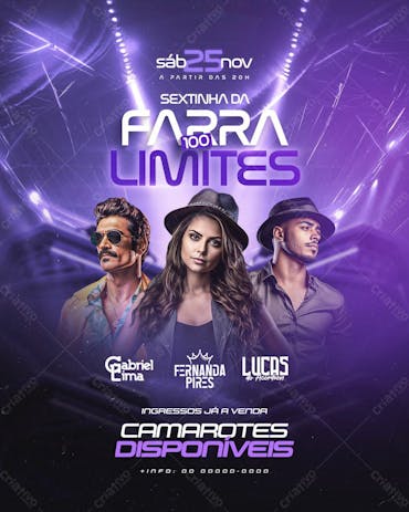 Flyer Sextinha Da Farra 100 Limites