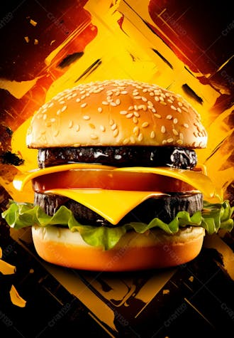 Imagem de um super hambúrguer completo 1