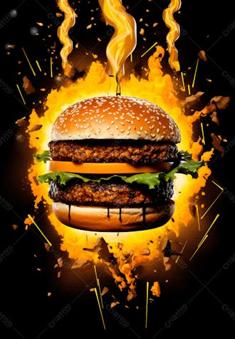 Imagem de um super hambúrguer completo 17