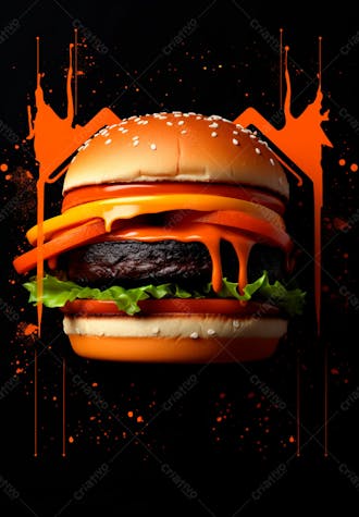 Imagem de um super hambúrguer completo 42