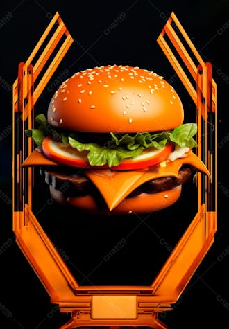 Imagem de um super hambúrguer completo 50