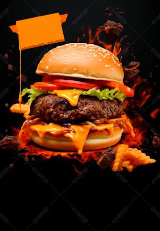 Imagem de um super hambúrguer completo 52