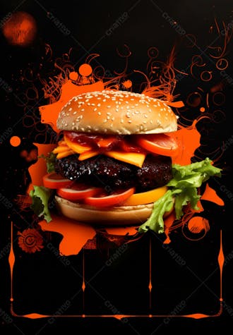 Imagem de um super hambúrguer completo 53