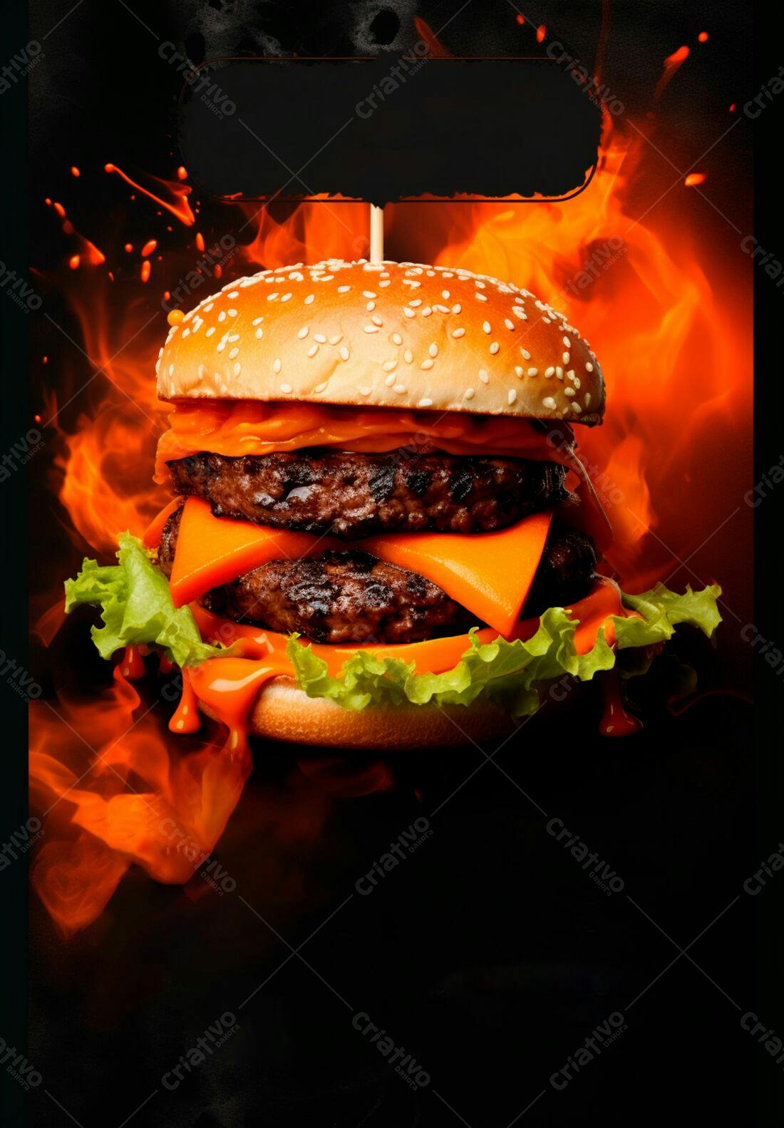 Duplo Cheeseburger em Chamas