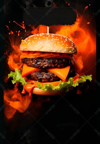 Imagem de um super hambúrguer completo 65