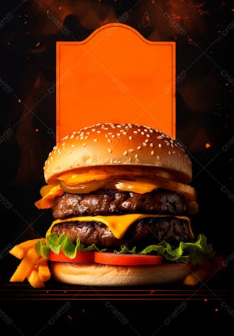 Imagem de um super hambúrguer completo 70