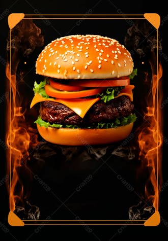 Imagem de um super hambúrguer completo 119