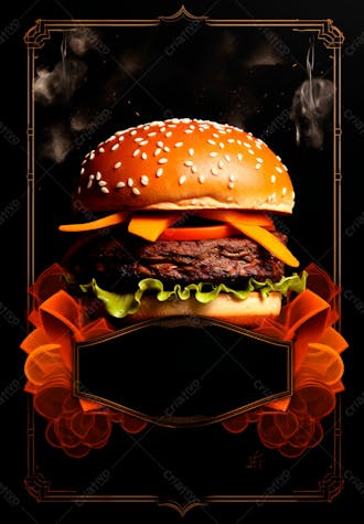 Imagem de um super hambúrguer completo 121