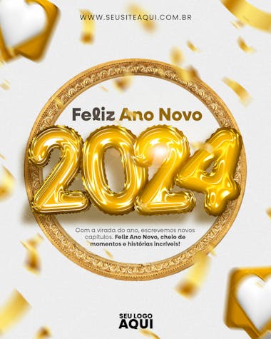 Feed | ano novo | reveillon | psd editável