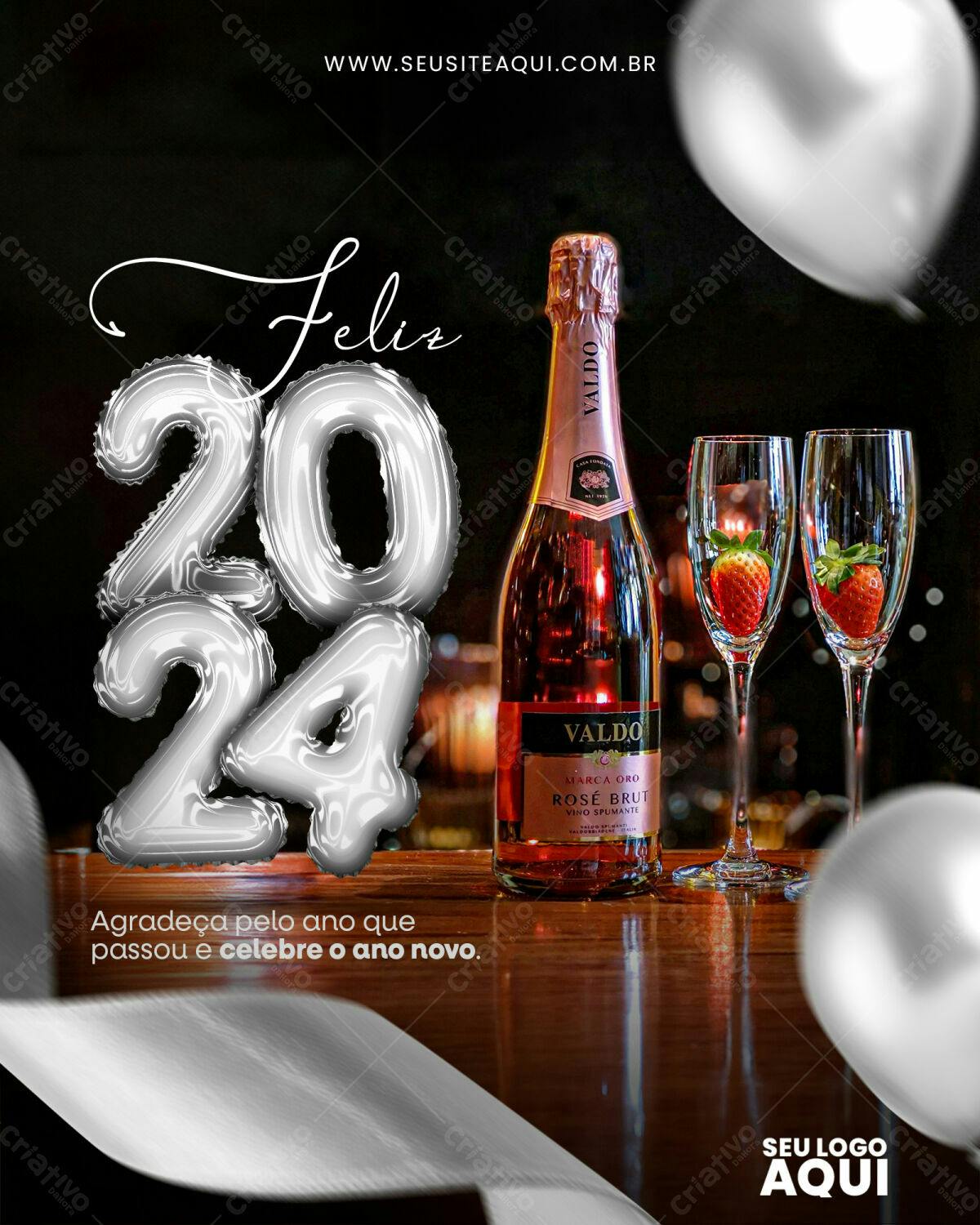 Flyer para Ano Novo PSD Editável