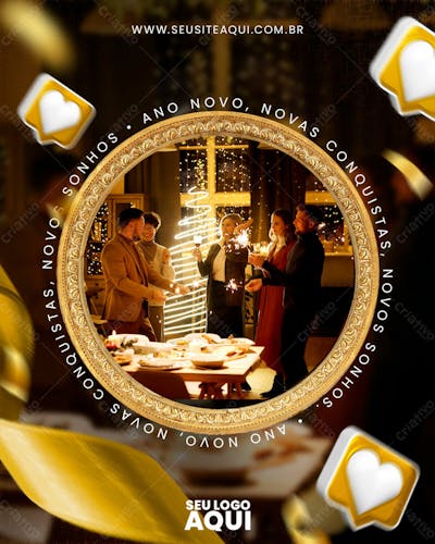 FEED | ANO NOVO | REVEILLON | PSD EDITÁVEL