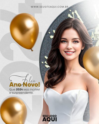 FEED | ANO NOVO | REVEILLON | PSD EDITÁVEL