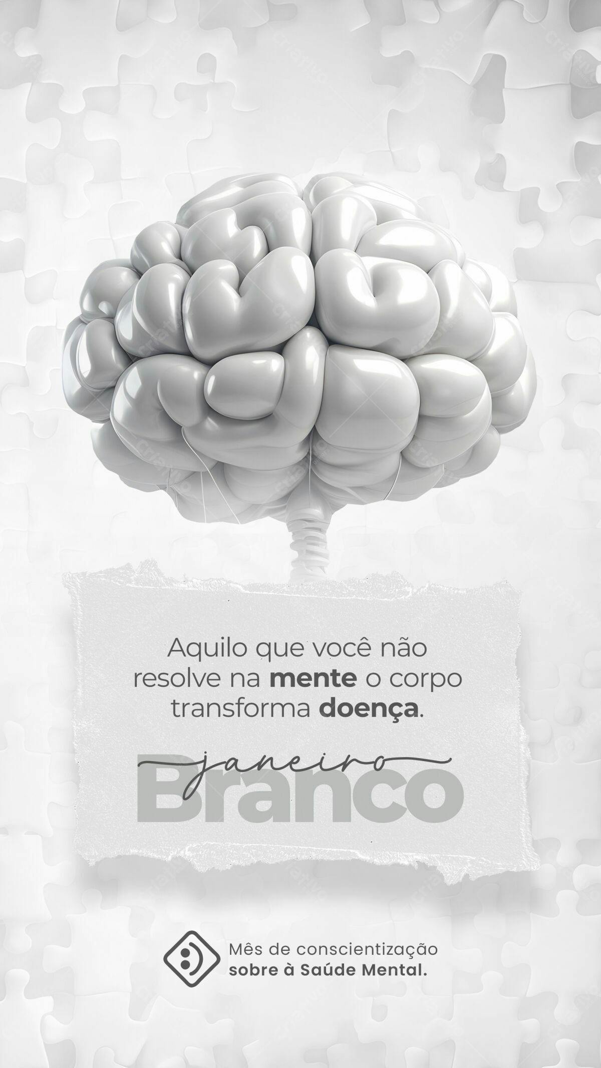 Flyer Janeiro Branco PSD Editável