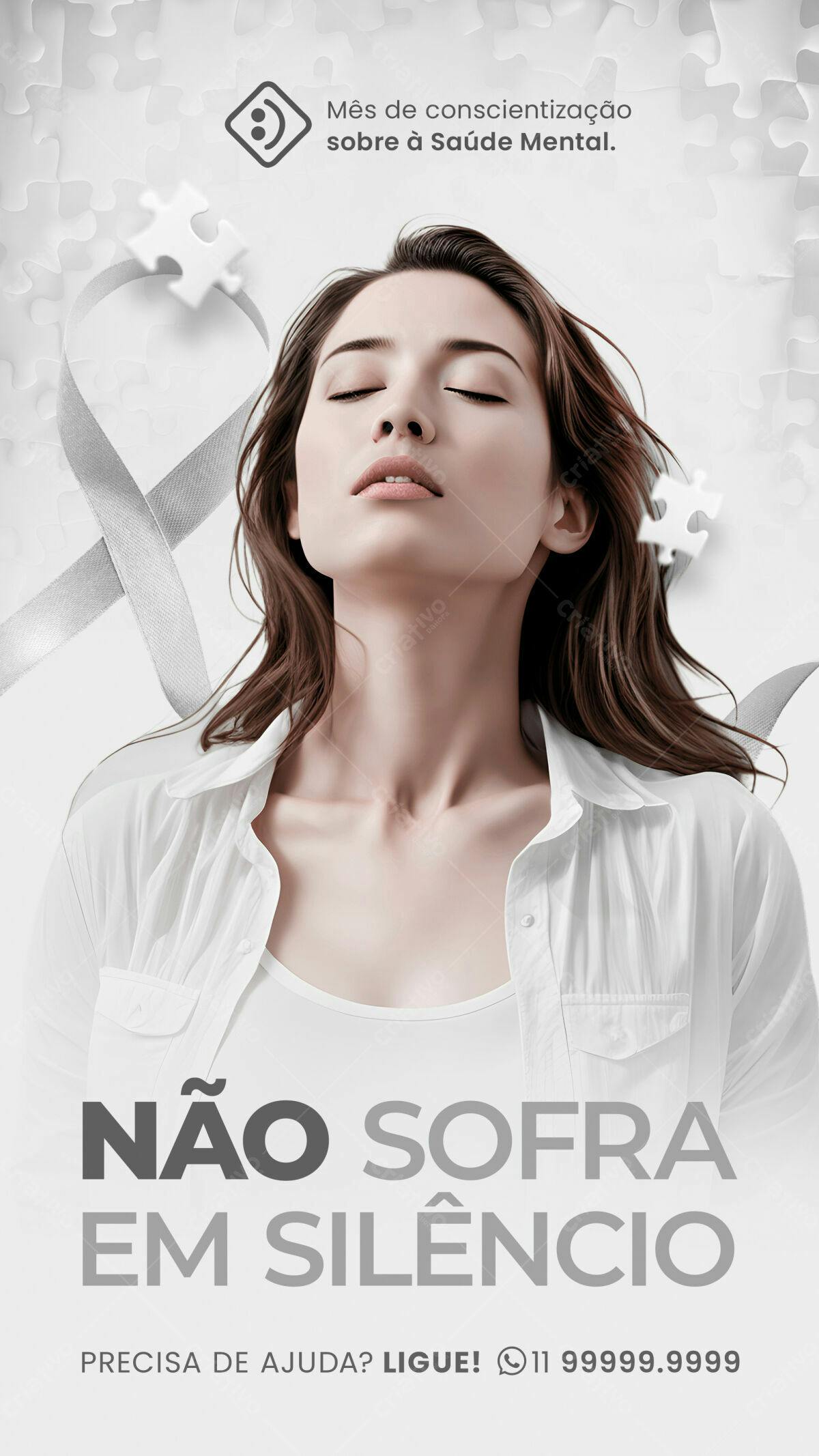 Poster Setembro Amarelo PSD Editável