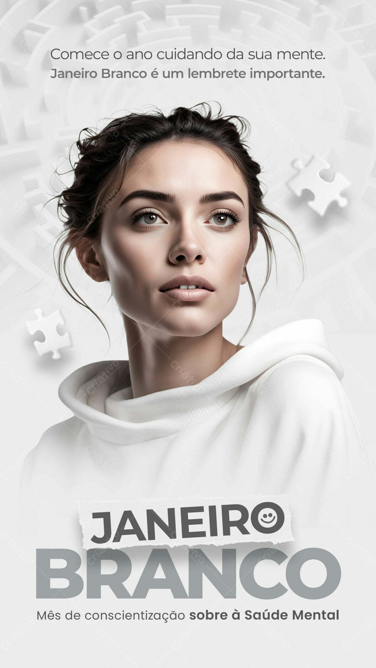Flyer Janeiro Branco PSD Editável