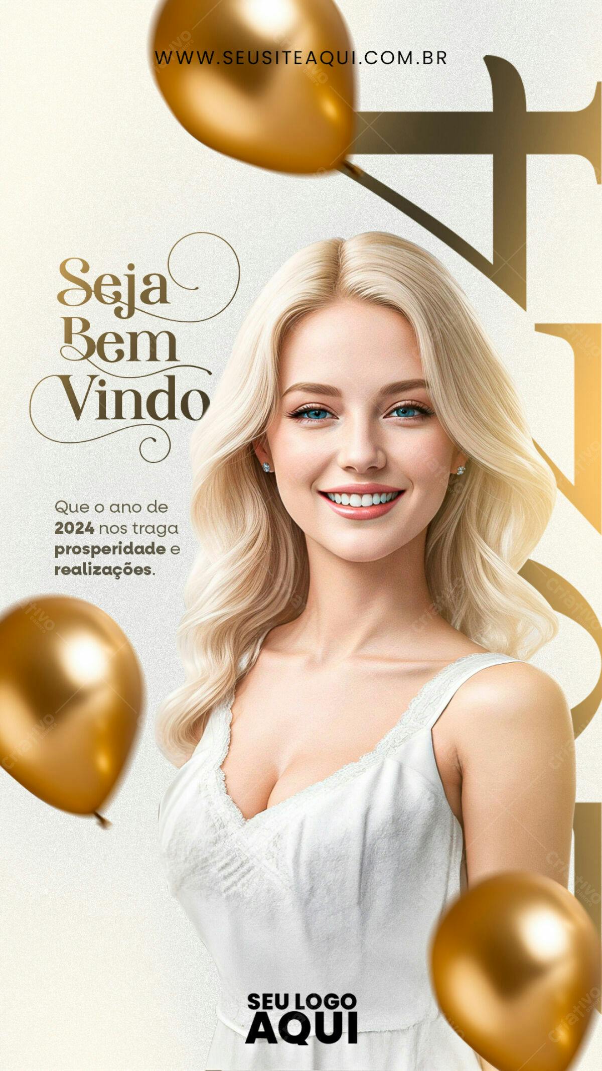 Flyer Ano Novo 2024 PSD Editável