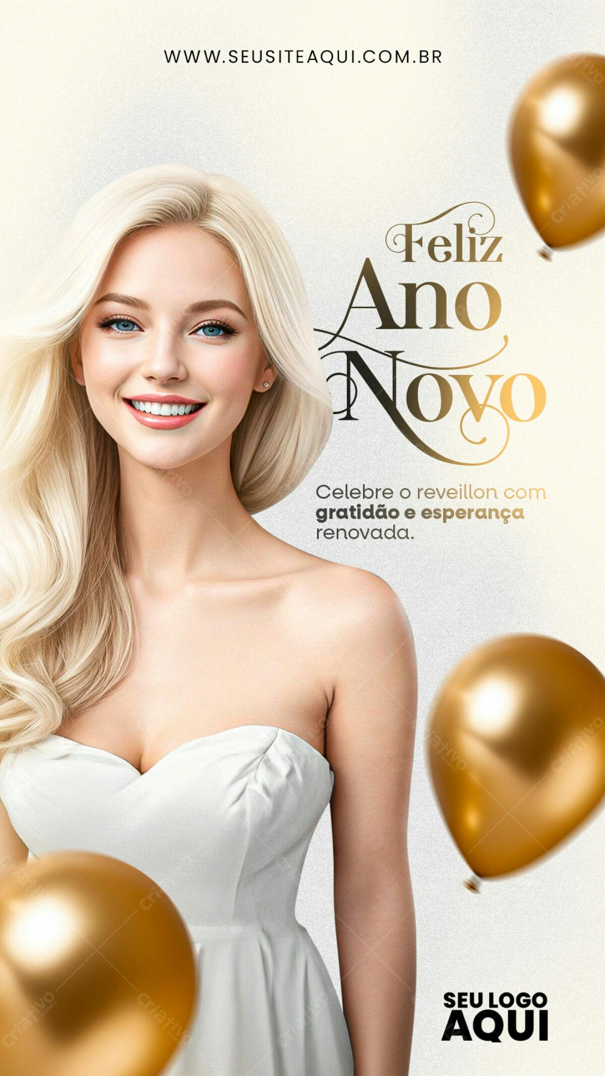 Flyer para Réveillon PSD Editável
