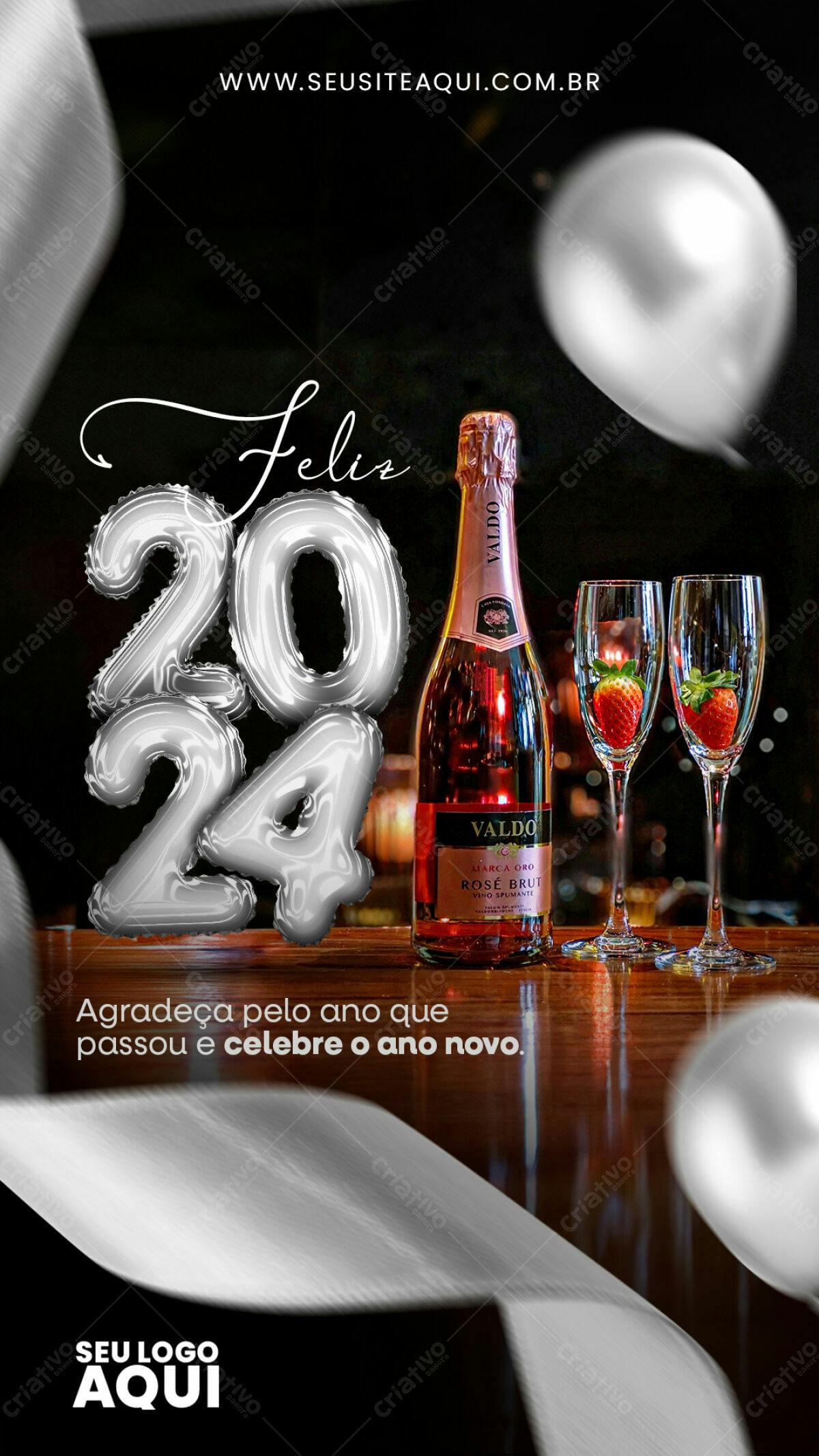 Flyer para Ano Novo PSD Editável