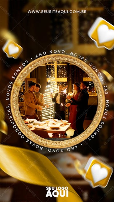 STORY | ANO NOVO | REVEILLON | PSD EDITÁVEL