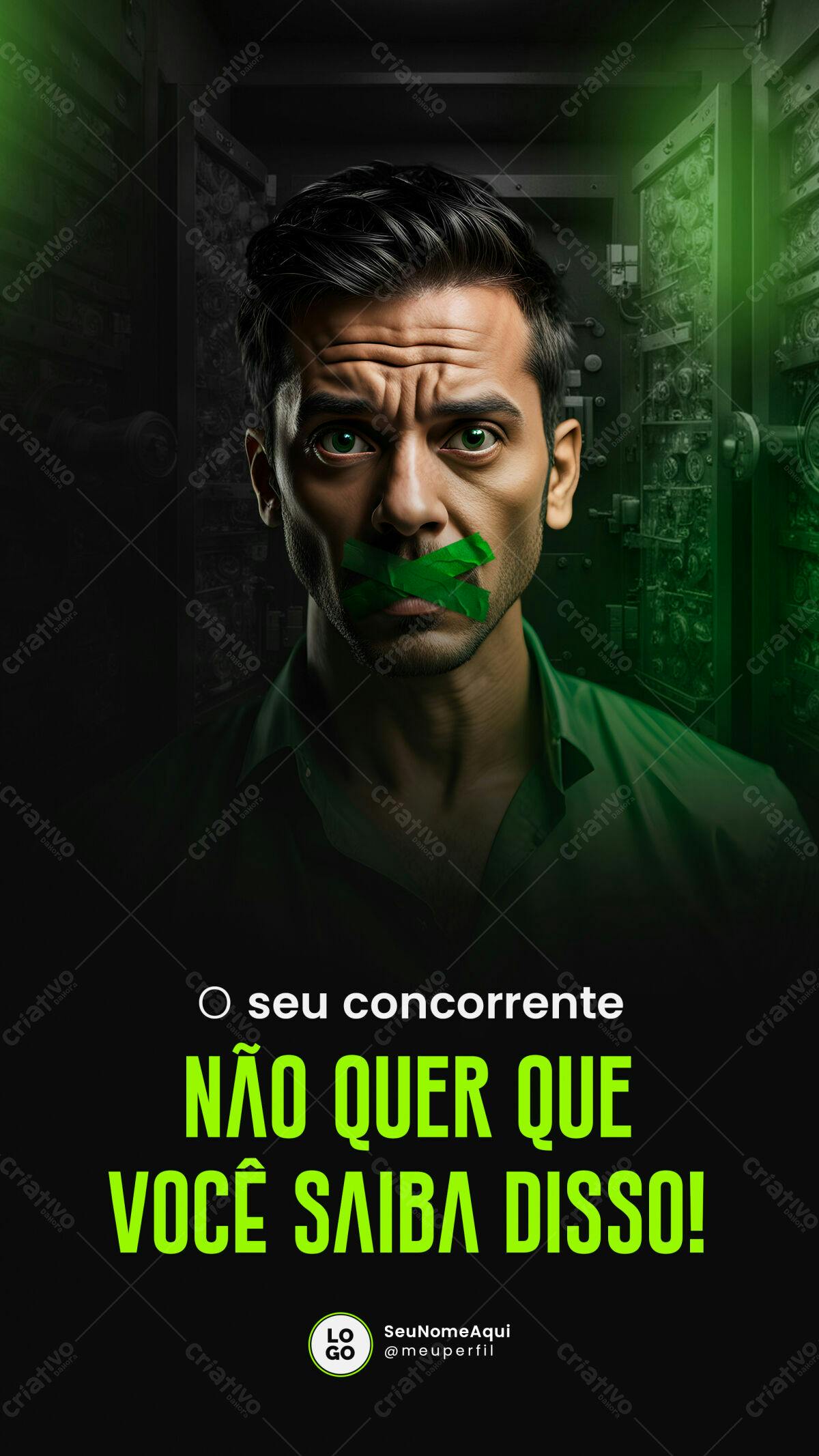 Flyer Misterioso Segredo Negócios PSD Editável