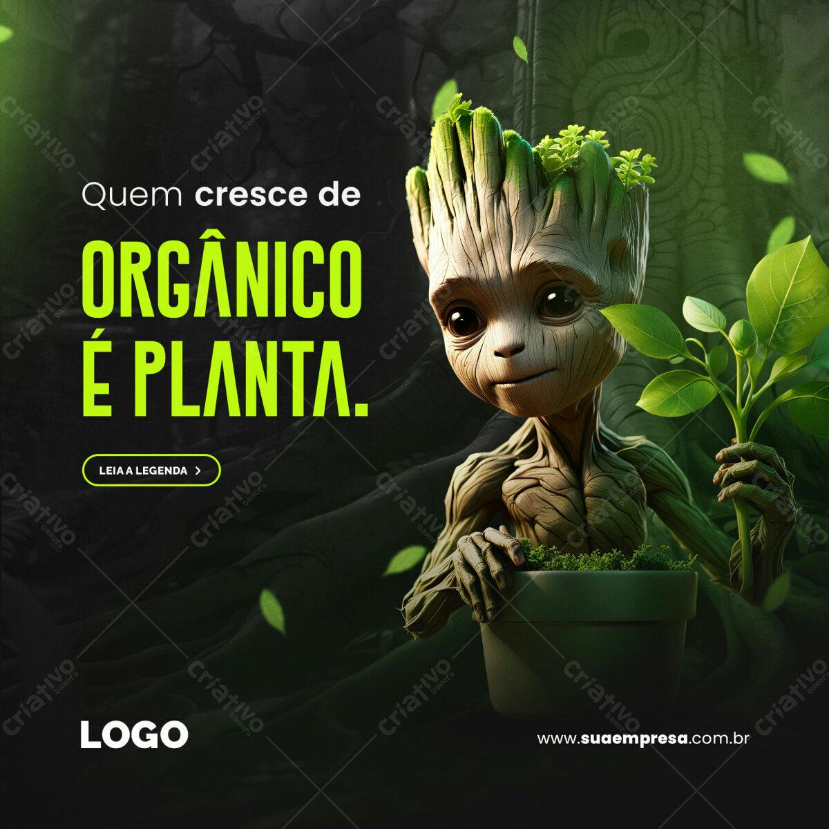 Banner Orgânico para Redes Sociais PSD Editável