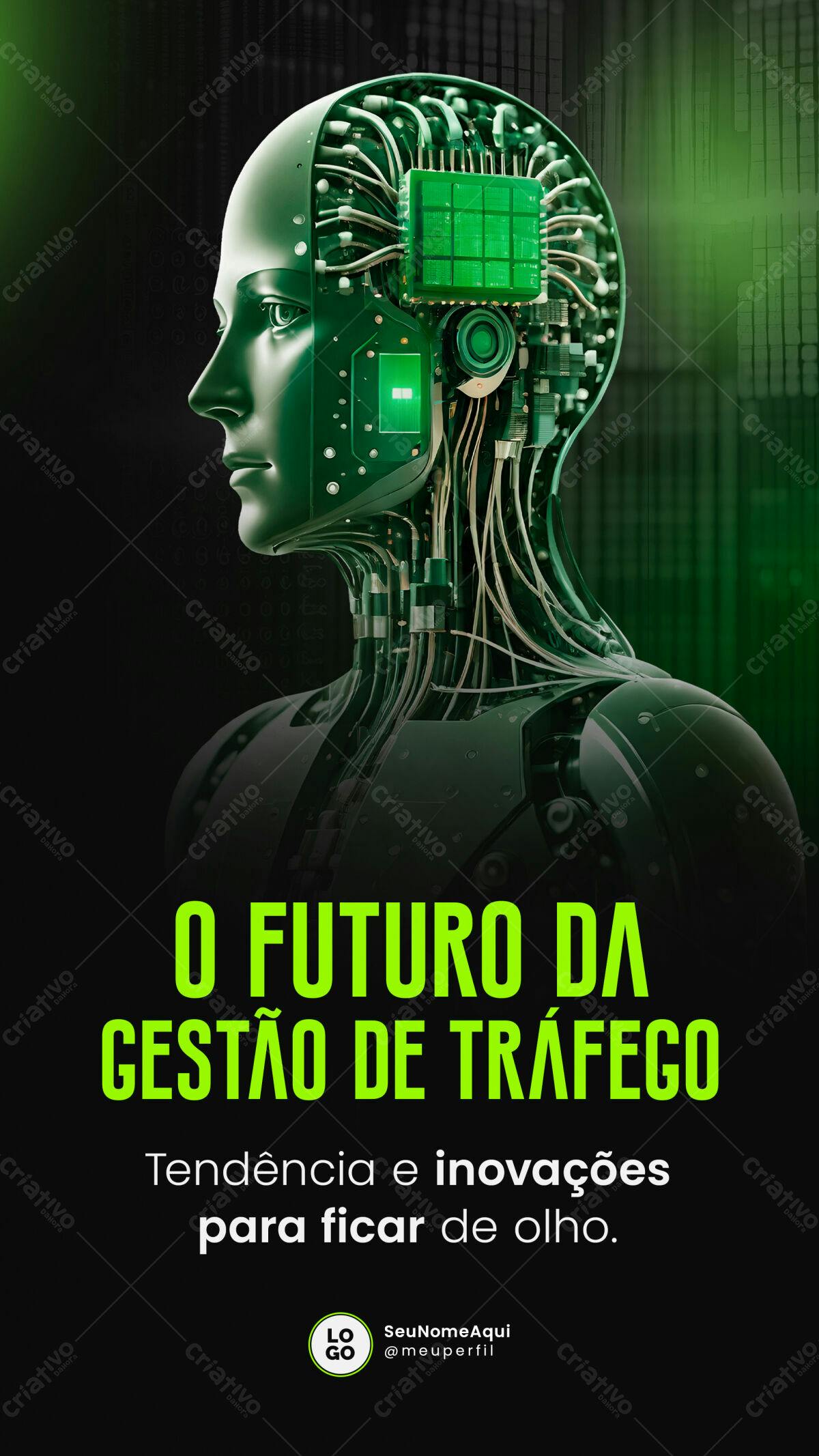 Flyer para Gestão de Tráfego PSD Editável