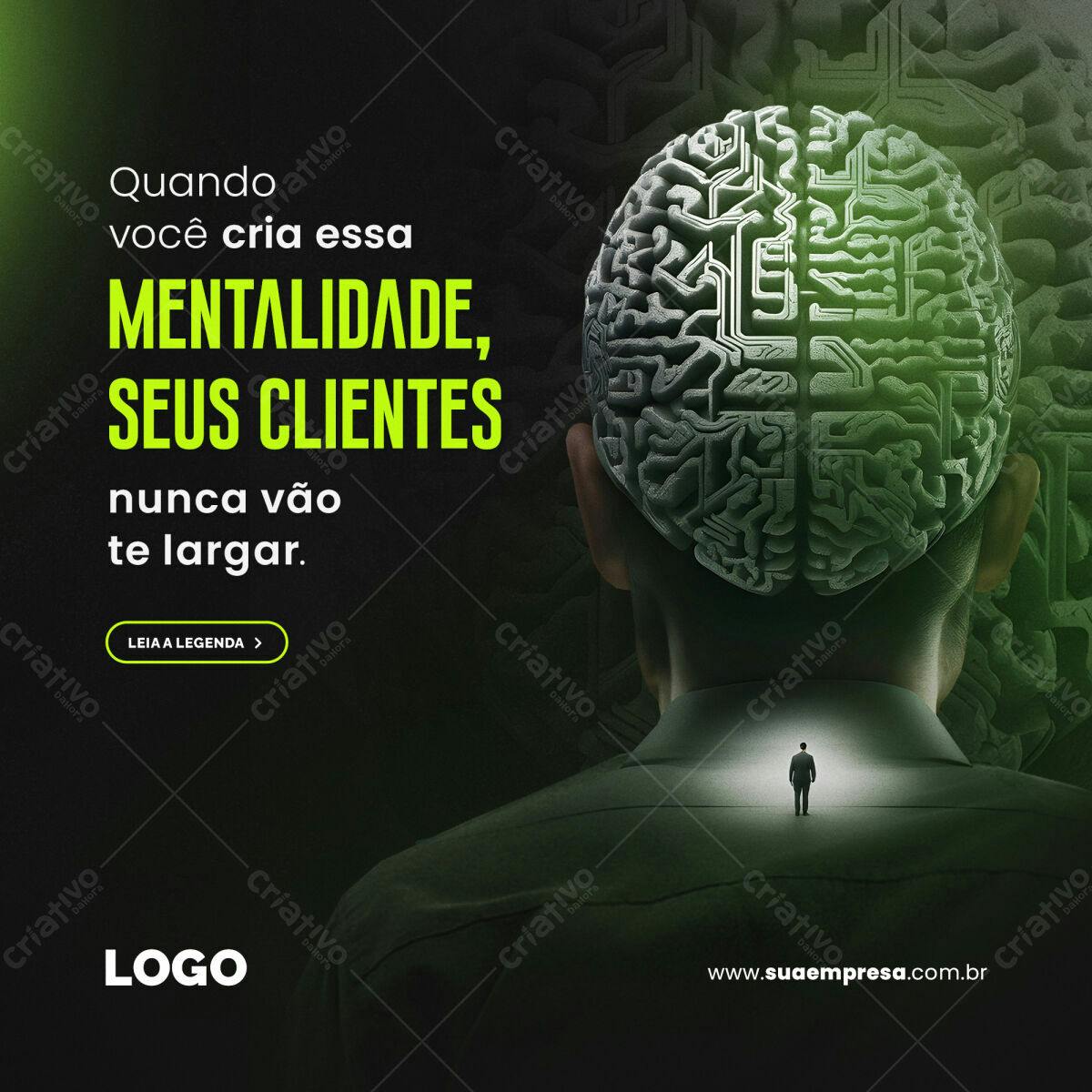 Banner Publicitário Mentalidade Clientes Fiéis PSD Editável