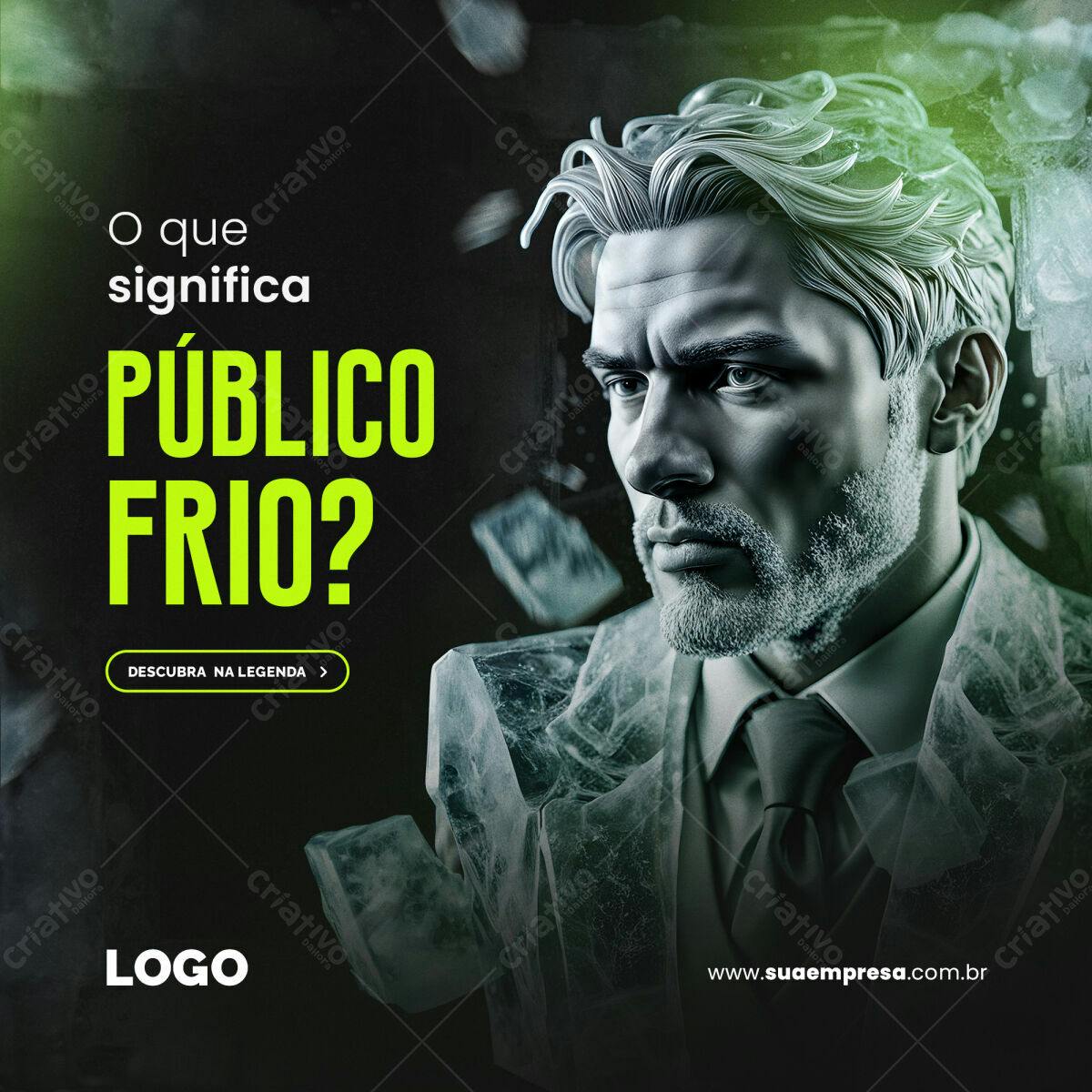 Postagem Mídia Social Público Frio PSD Editável