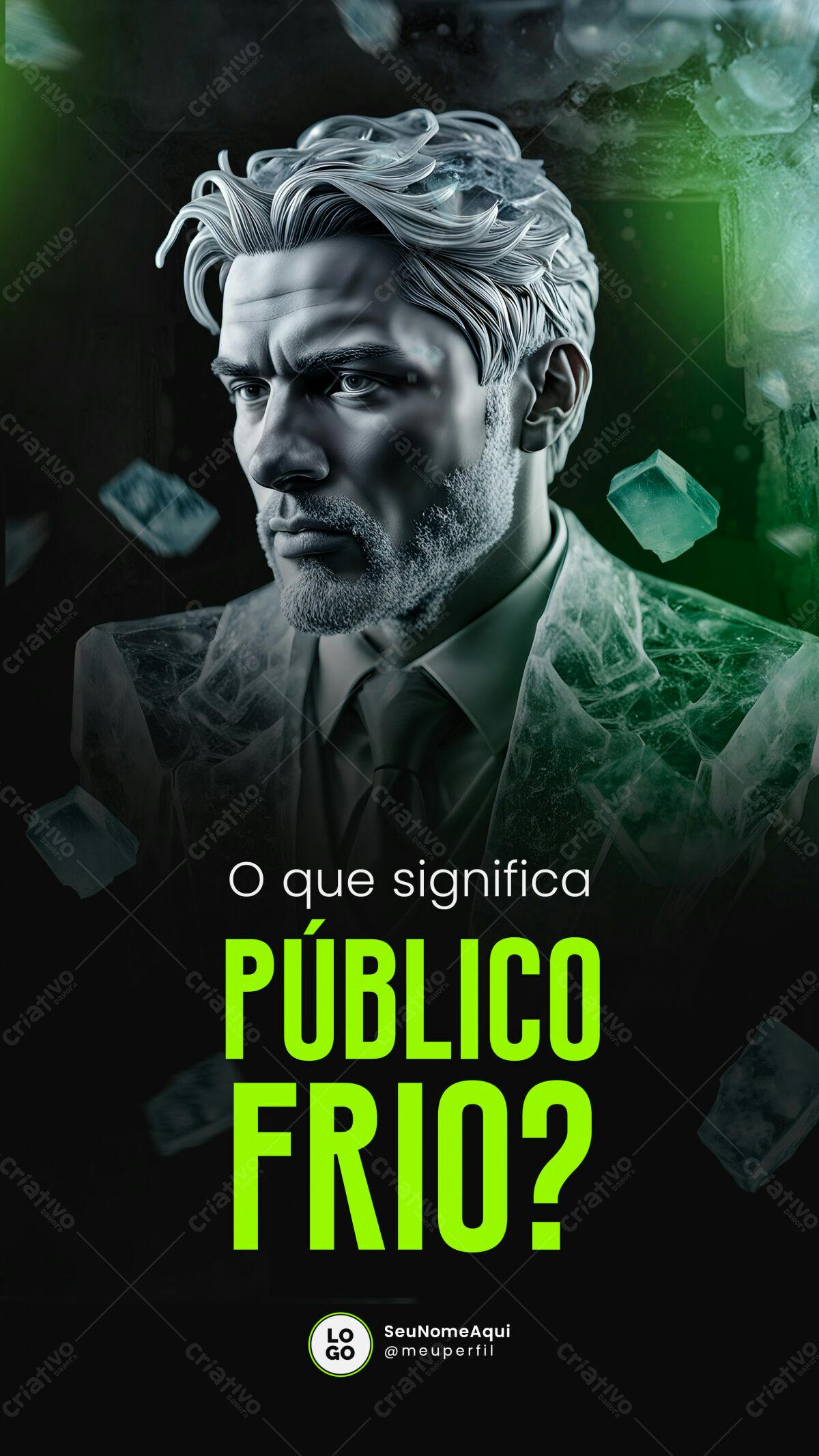 Post para Redes Sociais Público Frio PSD Editável