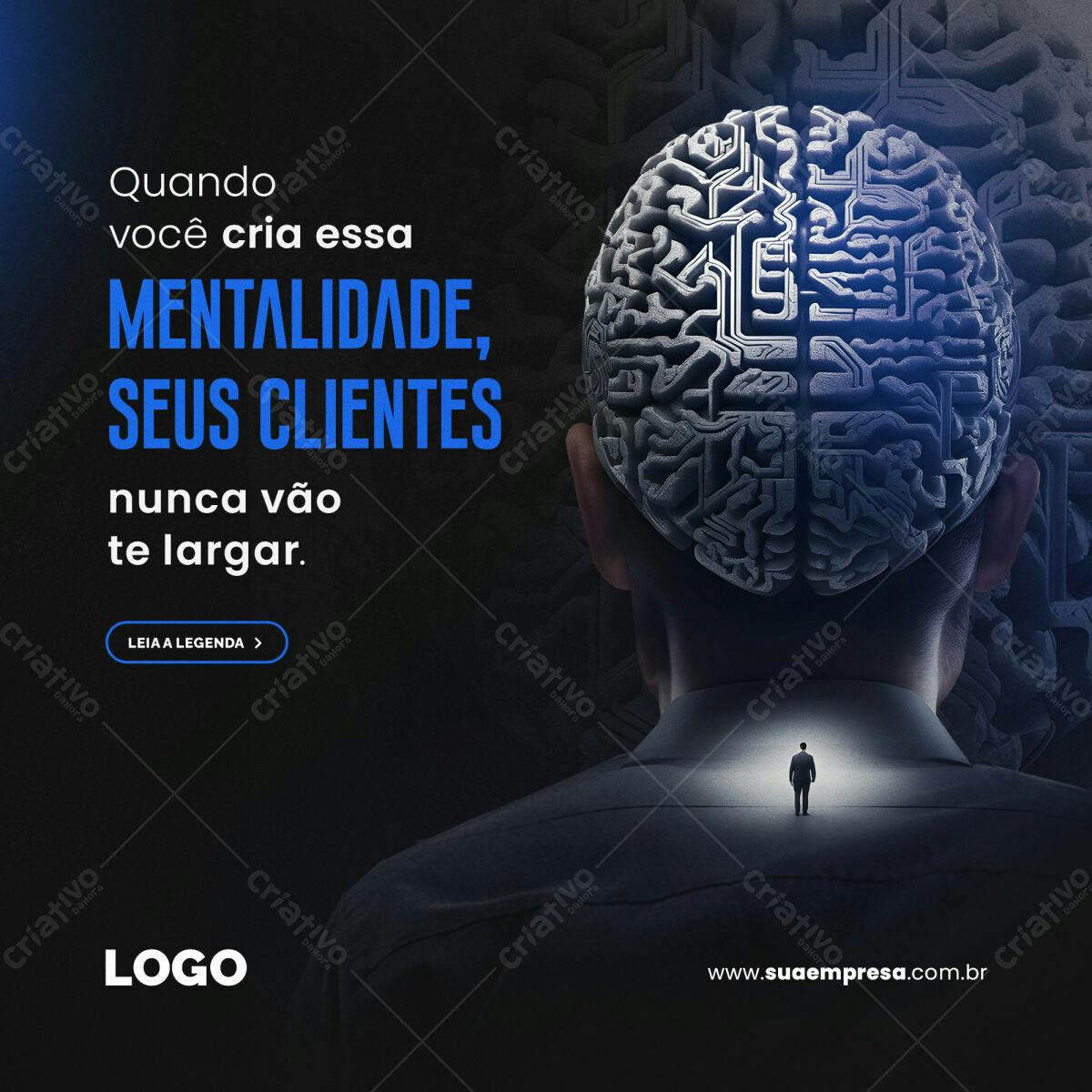 Post para Redes Sociais com Cérebro PSD Editável